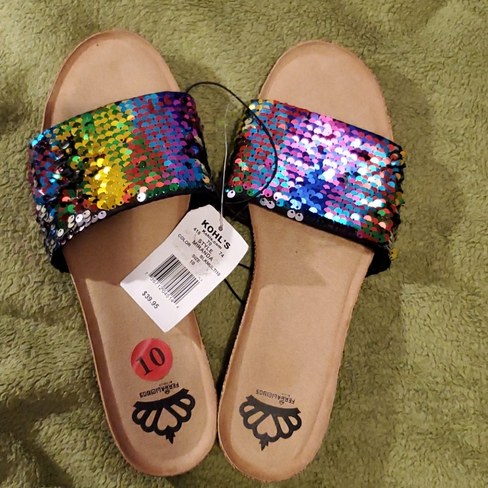 Fergalicious Miranda sequin slides